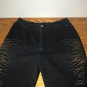 Lafei - Nier couture embellished Capri jeans 32